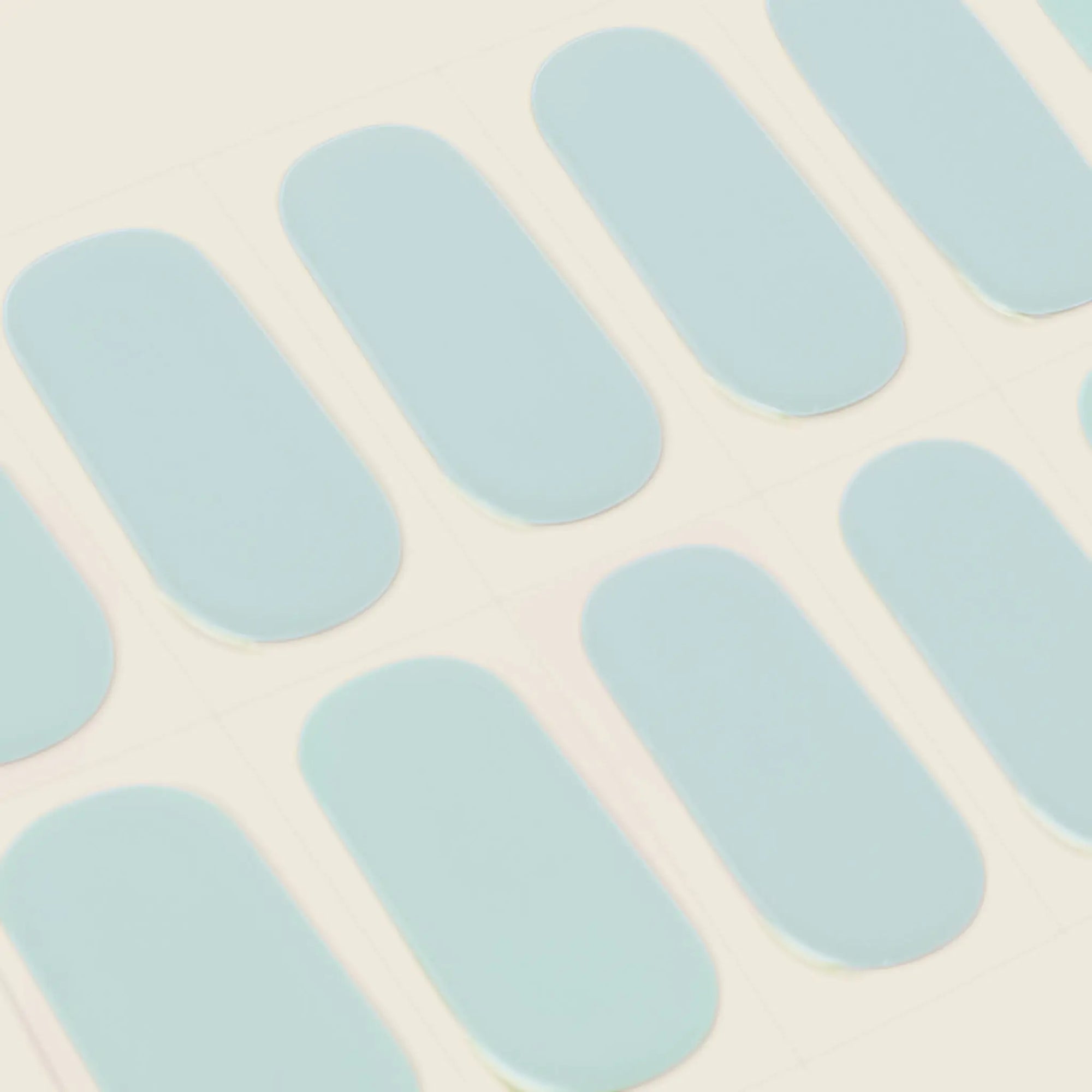 mesme Abigail Pastel Blue 14-Day UV Gel Nail Wraps — Strip Sheet Close-Up