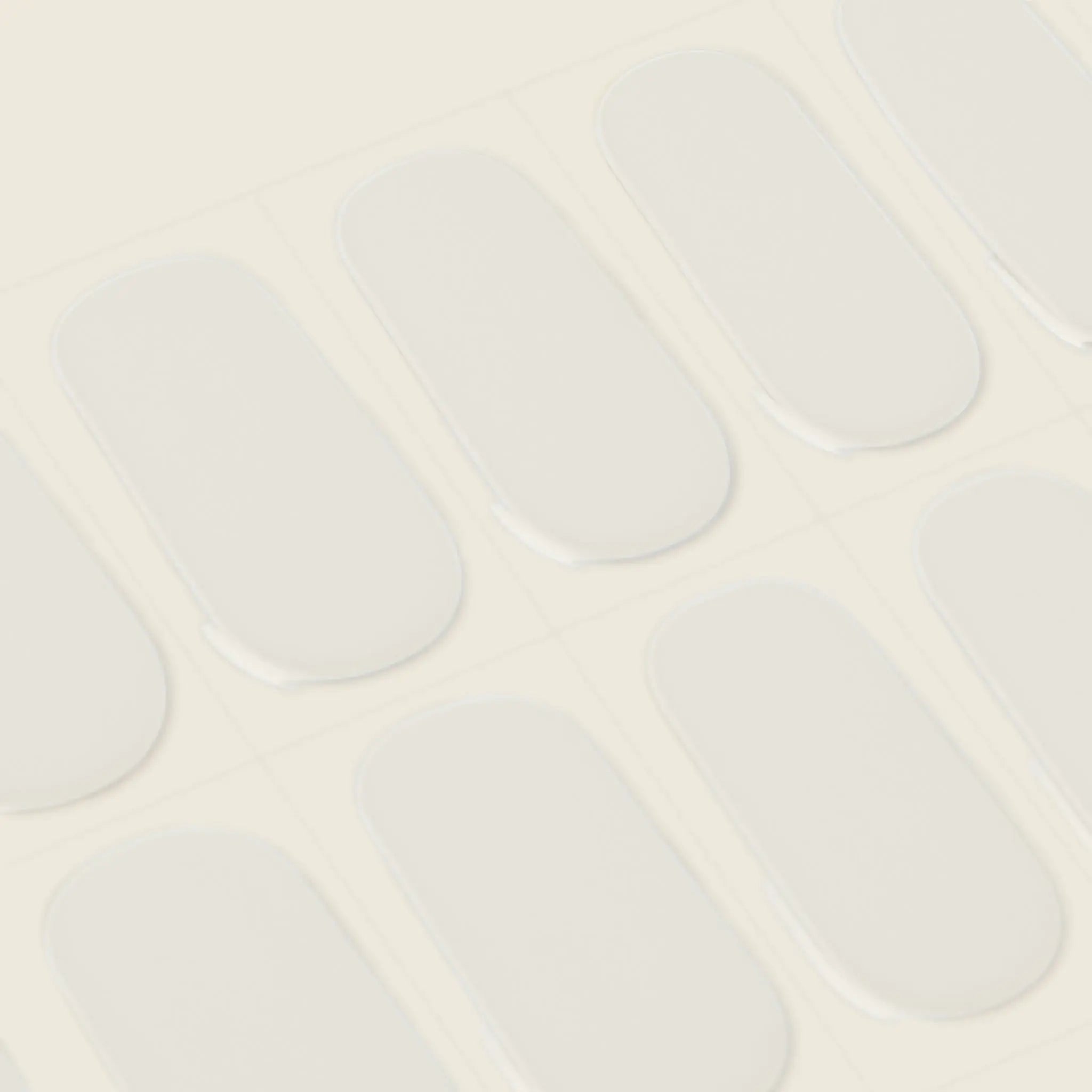 mesme Alina White 14-Day UV Gel Nail Wraps — Strip Sheet Close-Up