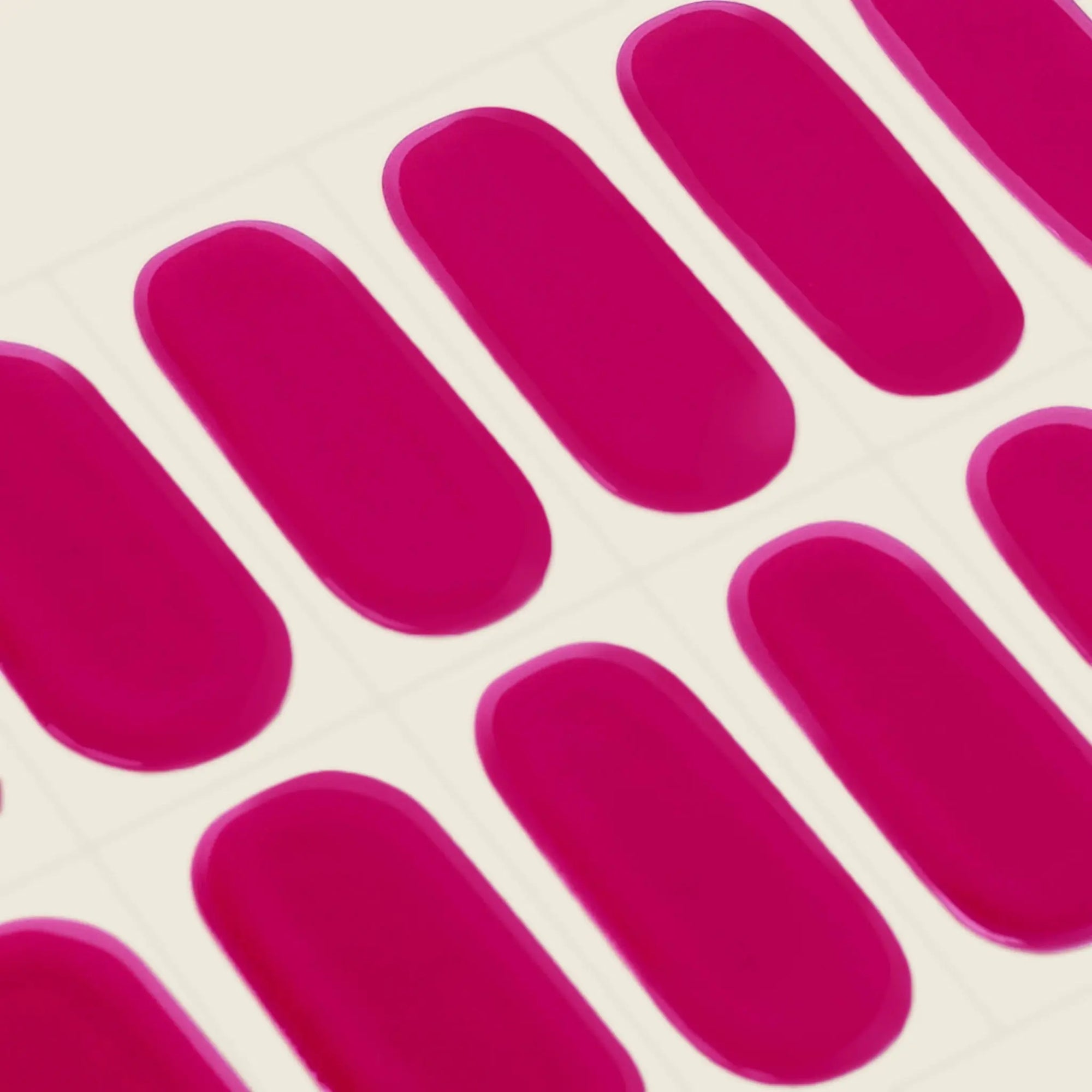 mesme Anne Magenta Berry Gloss 10-Day UV-Free Nail Wraps — Strip Sheet Close-Up