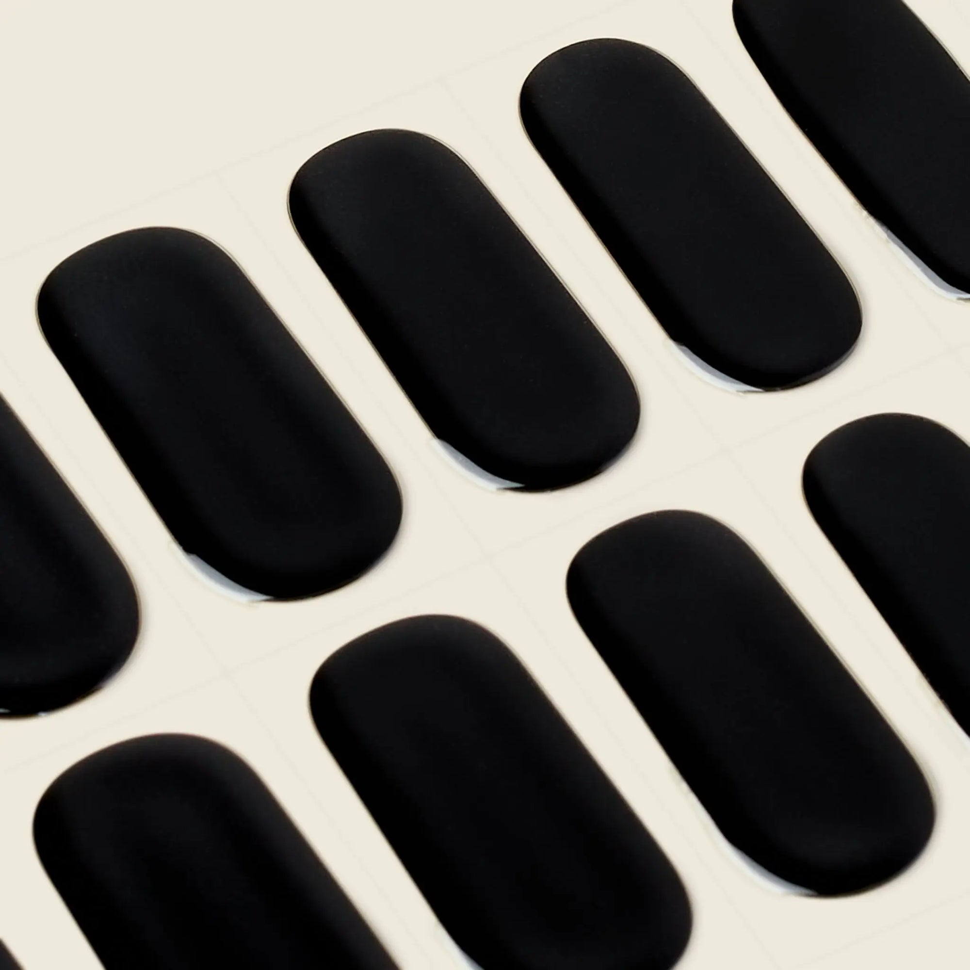 mesme Celine Black 14-Day UV Gel Nail Wraps — Strip Sheet Close-Up