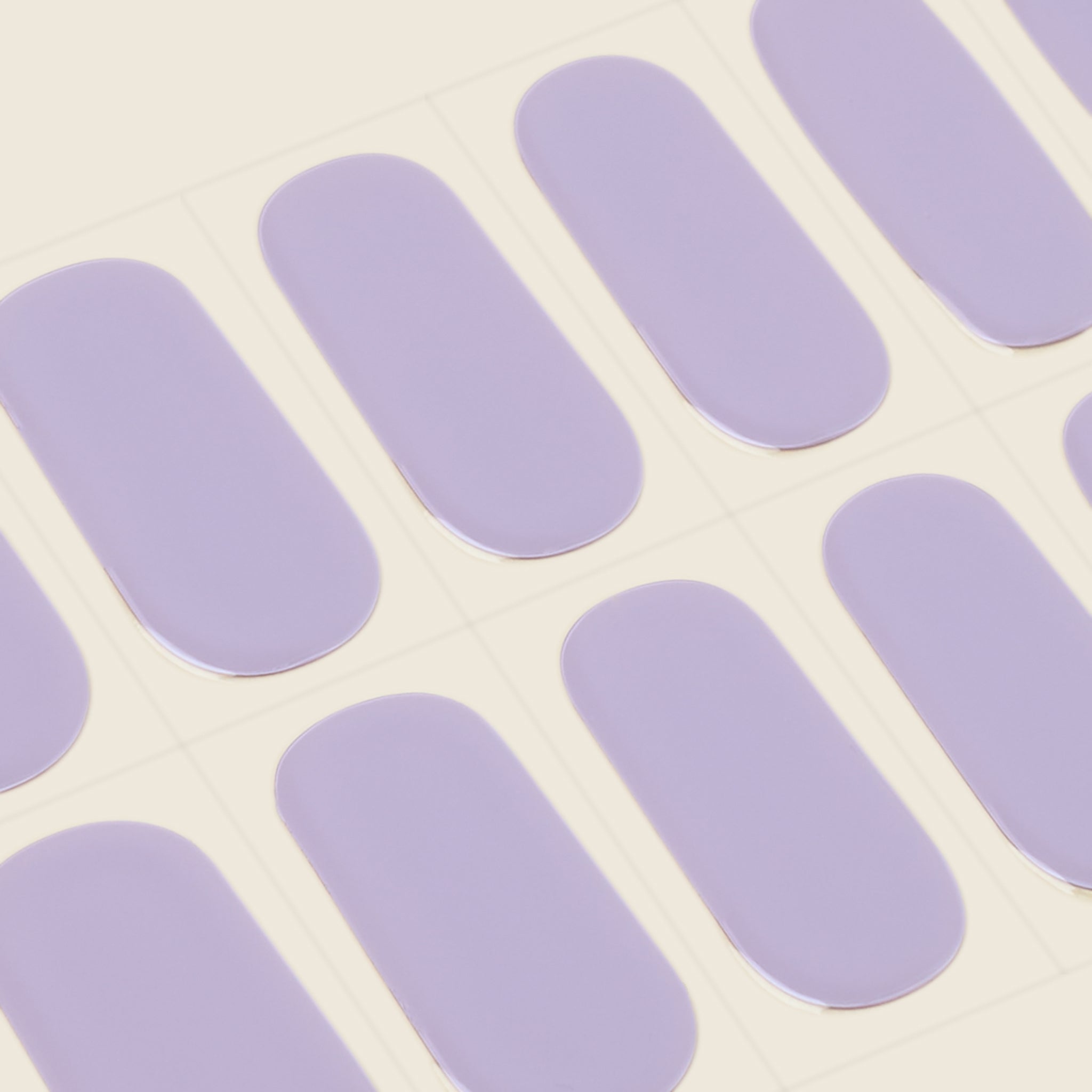 mesme Chiara Lavender 14-Day UV Gel Nail Wraps — Strip Sheet Close-Up