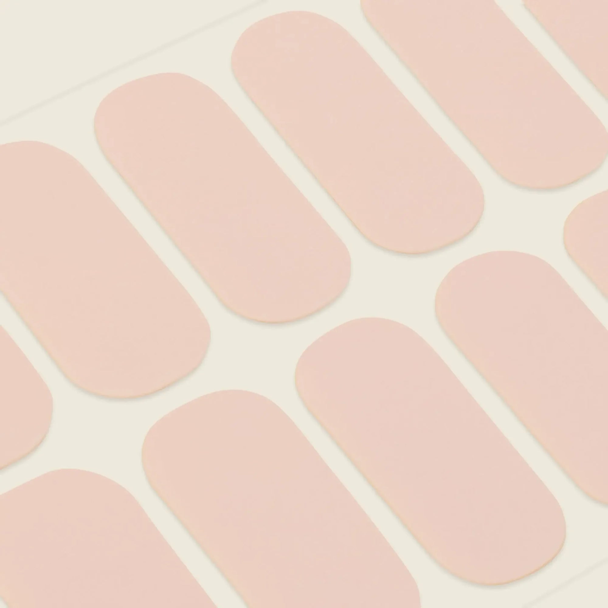mesme Isa Pink 3+ Day UV-Free Gel Nail Wraps — Strip Sheet Close-Up