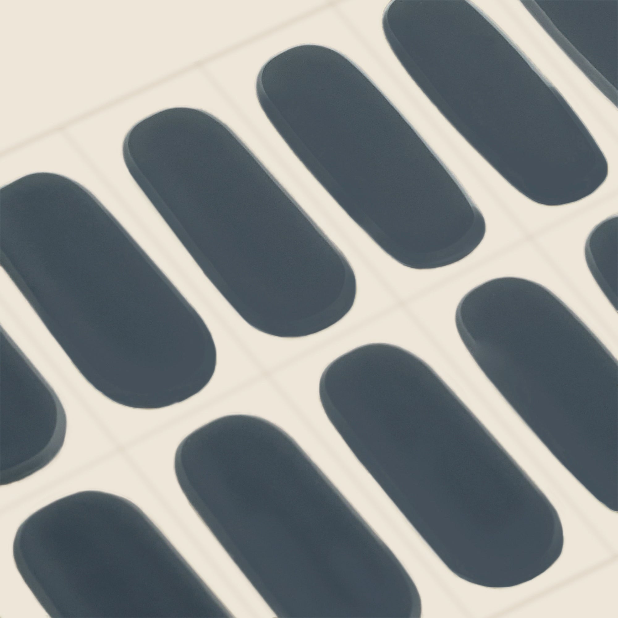 mesme Rita Slate Grey Green 10-Day UV-Free Nail Wraps — Strip Sheet Close-Up