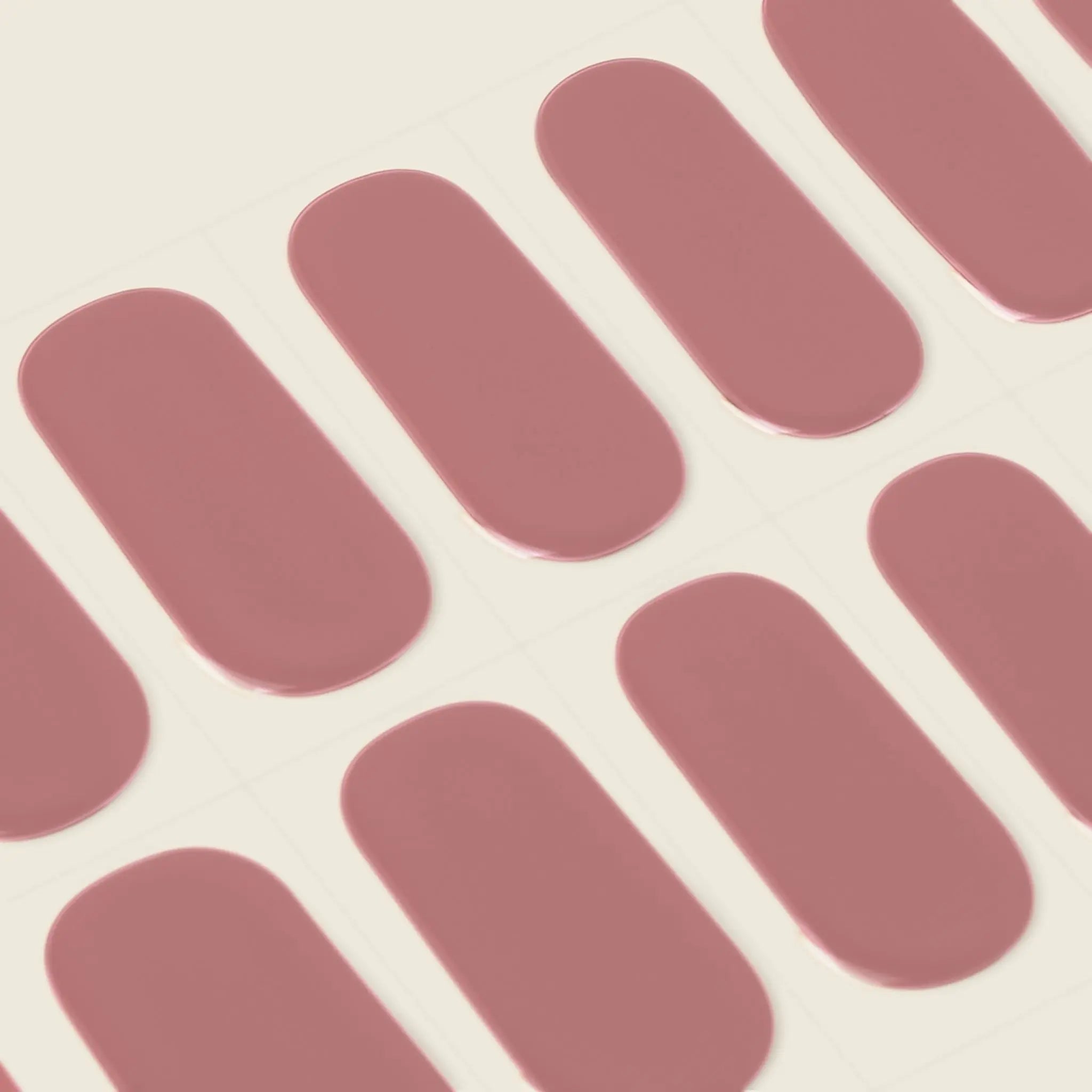 mesme Rosemary Mauve Nude 14-Day UV Gel Nail Wraps — Strip Sheet Close-Up